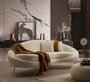 Atelier Del Sofa Eses - Cream Bouclett Sofá de 3 Plazas Crema